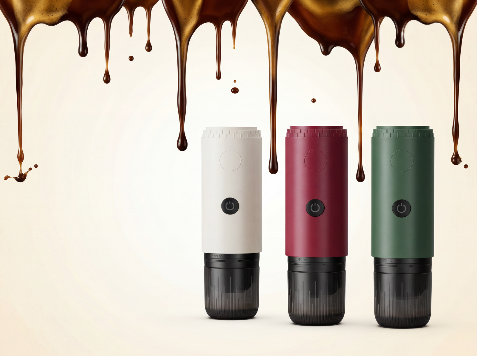 PressoBottle draagbare espressomachine in gebruik — verse espresso onderweg, op de camping en op kantoor